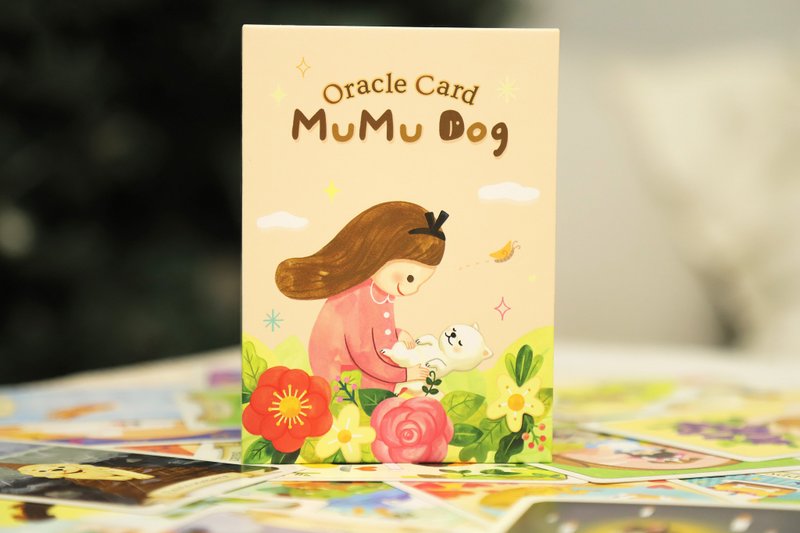 Mumu Dog Pet Tarot Deck – 55 Pet Emotion Cards with English Guidebook | Intuitiv - 桌遊/卡牌 - 紙 綠色