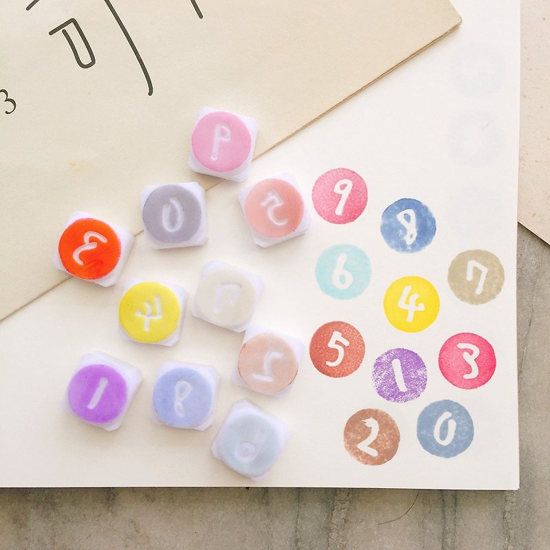 Cover which manual seal - 0 to 9 candy number chapter - - Stamps & Stamp Pads - Other Materials 