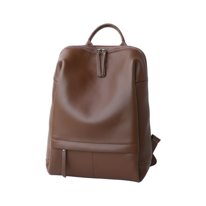 ZENDAR Limited Edition 10% Off Premium Ultra-Soft Calfskin Backpack Brand New Counter Display Brown - กระเป๋าเป้สะพายหลัง - หนังแท้ สีนำ้ตาล