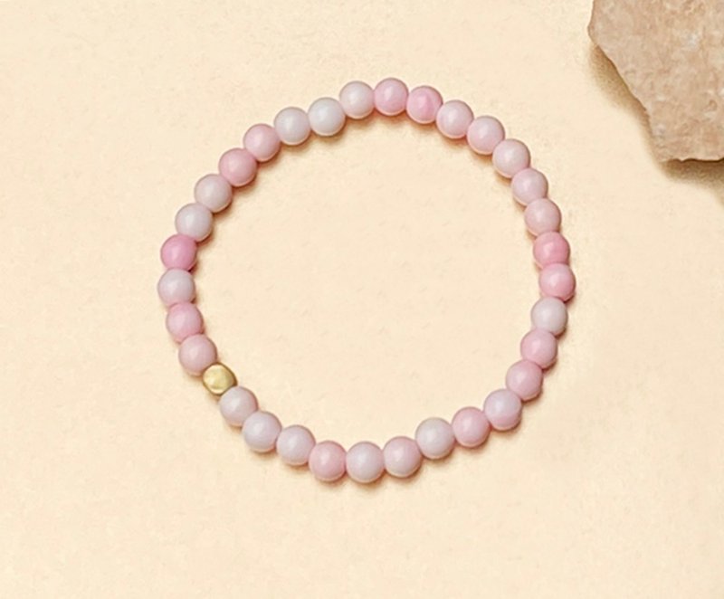 Natural pink queen Bronze brass bracelet enhances temperament and removes negative energy - Bracelets - Shell Pink
