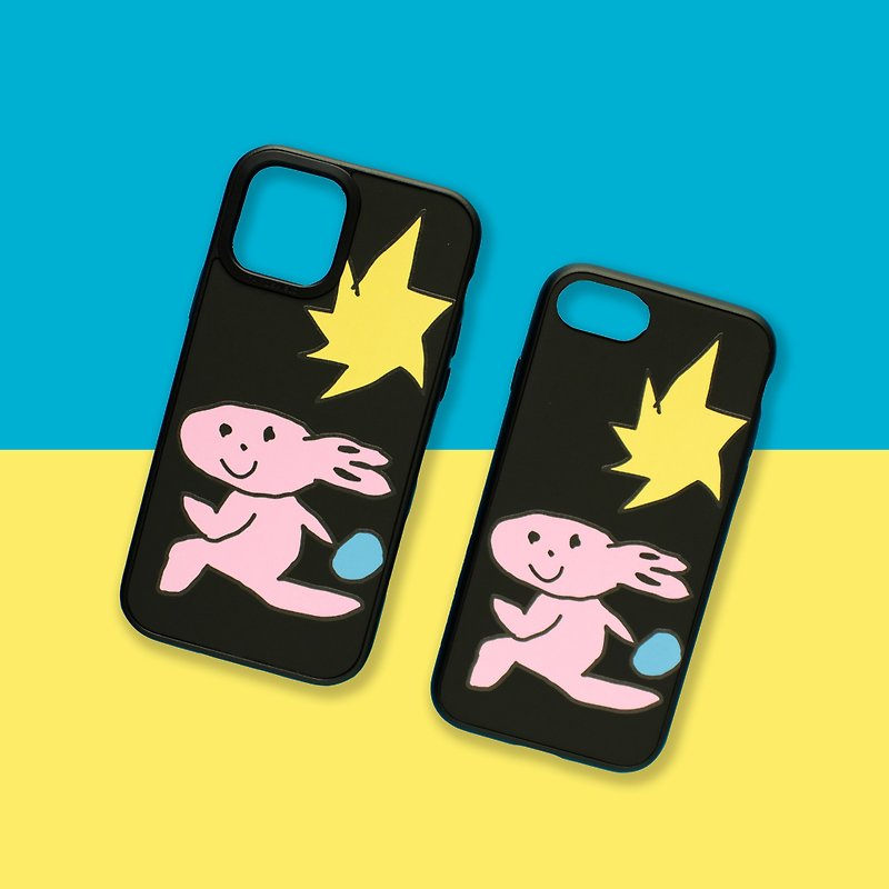 Bowling Rabbit / Rhino Shield Solidsuit Phone Case - Phone Cases - Plastic Black