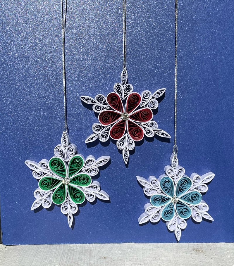 snowflake pendant - พวงกุญแจ - กระดาษ 