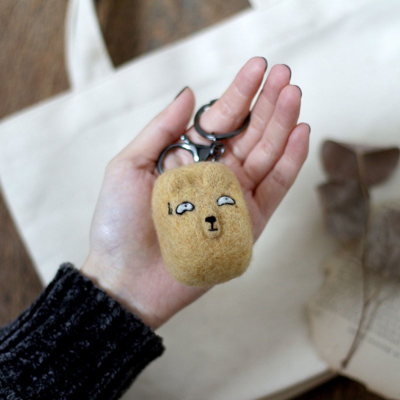 4.25【Needle Felt】A cage of brown sugar steamed buns - เย็บปักถักร้อย/ใยขนแกะ/ผ้า - ขนแกะ 