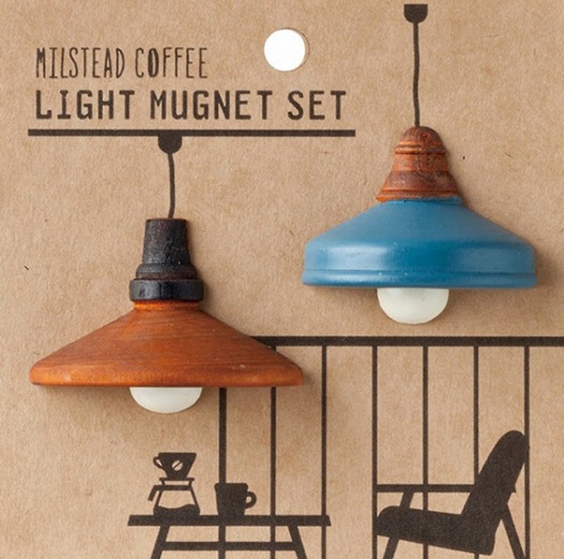 【日本Decole】MILSTEAD COFFEE文具系列★咖啡店吊燈造型磁鐵組 / 冰箱貼 - 磁石貼/磁鐵 - 木頭 咖啡色