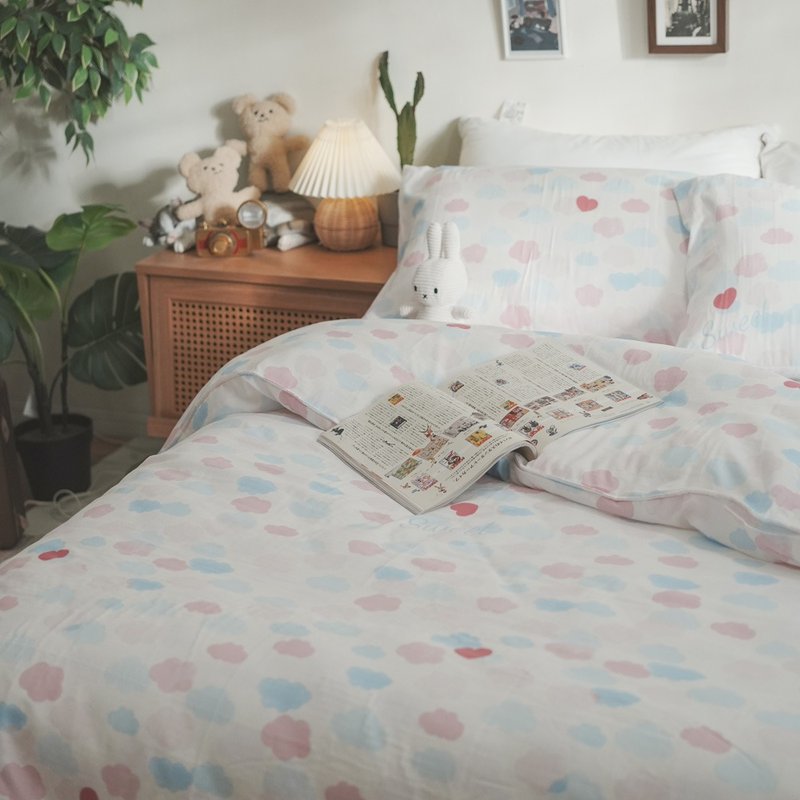 Yuncai Duoduo two-layer gauze bed and double-use quilt set 100% cotton made in Taiwan [one set exceeding the limit] - เครื่องนอน - ผ้าฝ้าย/ผ้าลินิน หลากหลายสี