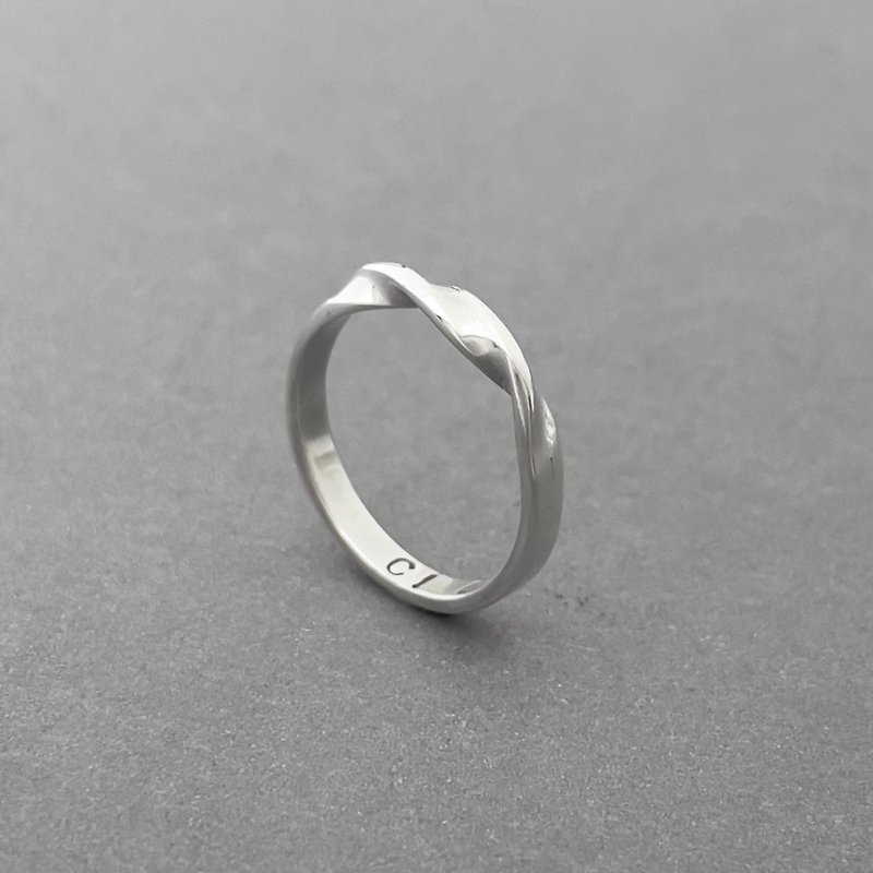 【Customized】Sterling Silver Double Hoop Kink Ring - แหวนทั่วไป - เงินแท้ สีเงิน