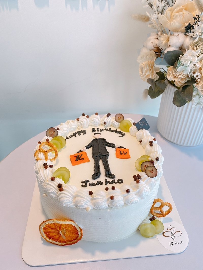 Domineering President Theme Cake Drawing Cake Inscription Cake Customized Birthday Cake Dessert - เค้กและของหวาน - อาหารสด 