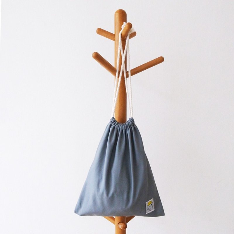 Canvas Bag (Gray) - 束口袋/束口背包/水桶包 - 棉．麻 灰色
