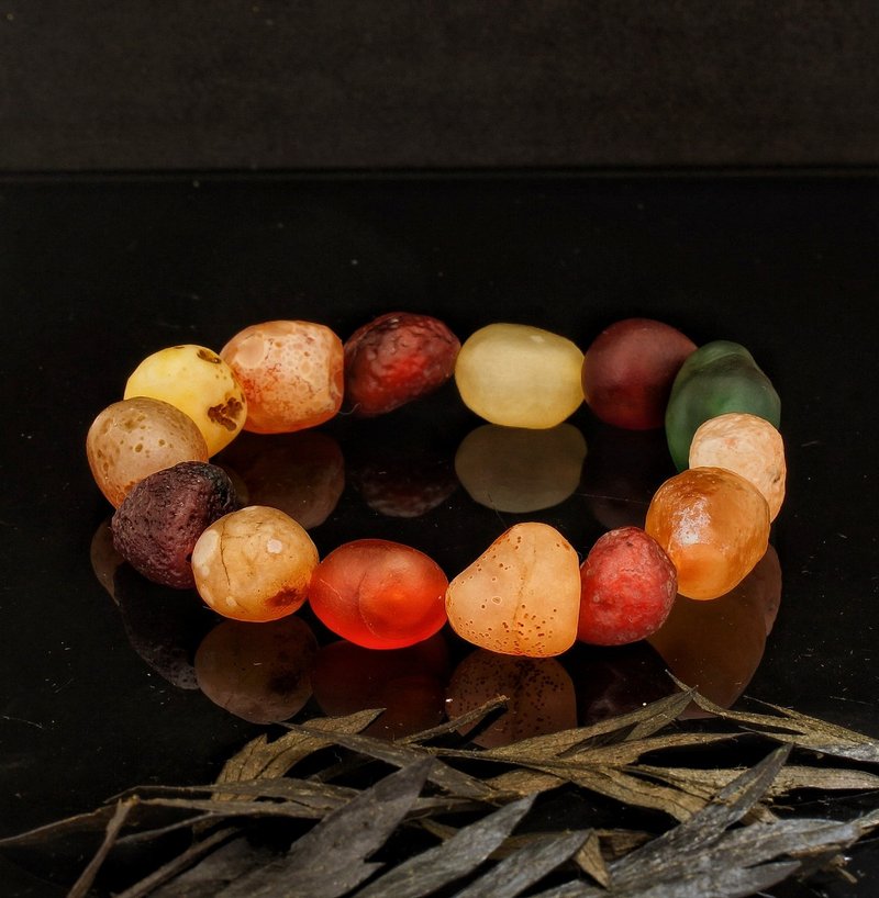 阿拉善原石瑪瑙手鍊-6  ( Alashan Rocks Bracelet-6 ) - 手鍊/手環 - 寶石 