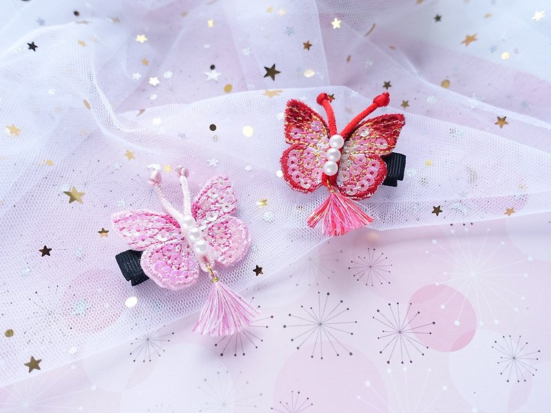 Embroidery Butterfly Pattern Hairclip - Hair Accessories - Other Materials 