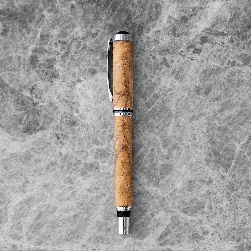Olive wood ballpoint pen-The Thinker - Rollerball Pens - Wood Brown