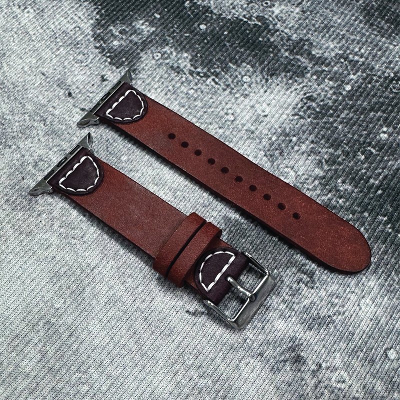 Leather Apple Watch strap - 20mm unisex - Customized gift - Includes engraving and embossing - Watchbands - Genuine Leather Red