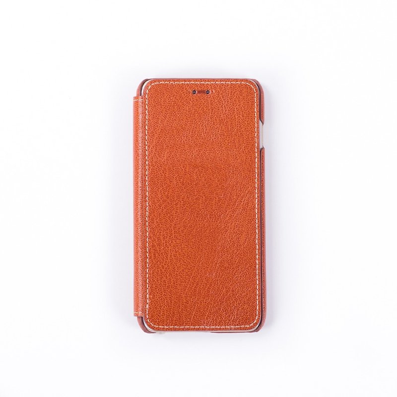 緑青|手作りのカスタム革・iPhone・Androidの折り畳み式携帯電話のホルスター - スマホケース - 革 ブラウン