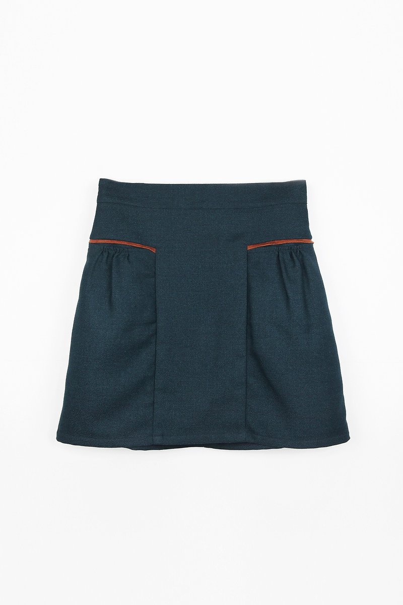 Hit color lantern temperament short skirt - อื่นๆ - เส้นใยสังเคราะห์ สีน้ำเงิน