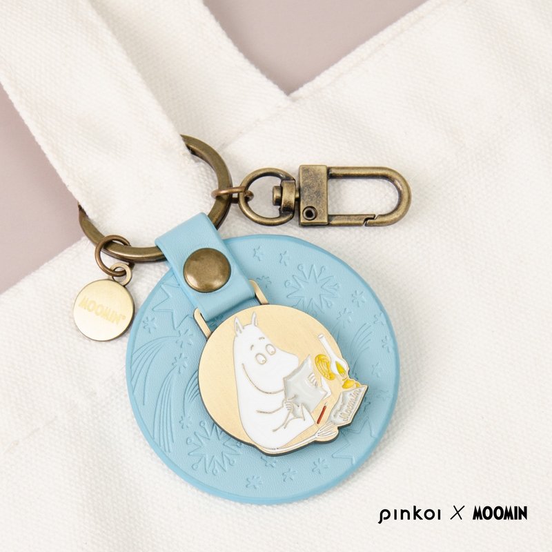 [Pinkoi x Moomin] Textured leather keychain/Moomin - Keychains - Other Metals 