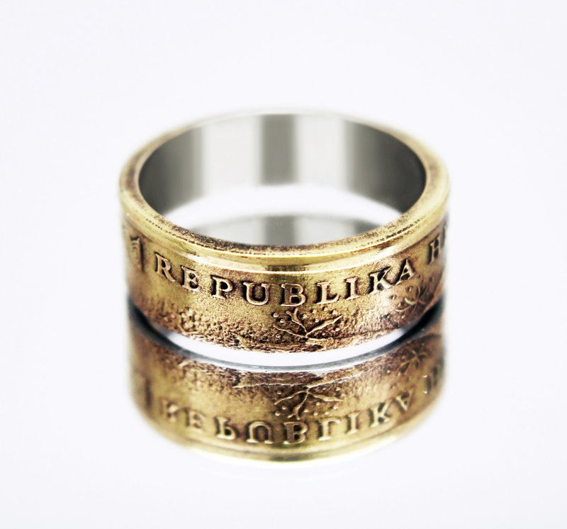 Croatia Coin Ring 10 lipa 1993-2017 croatian ring coin rings for men coin ring - 戒指 - 其他金屬 