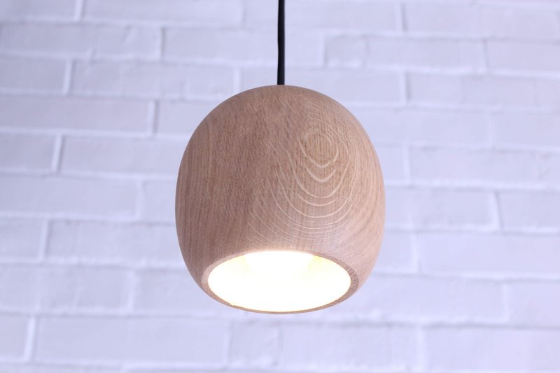 Wood pendant lampshade Wood hanging ceiling light Modern pendant light fixture - Lighting - Wood 