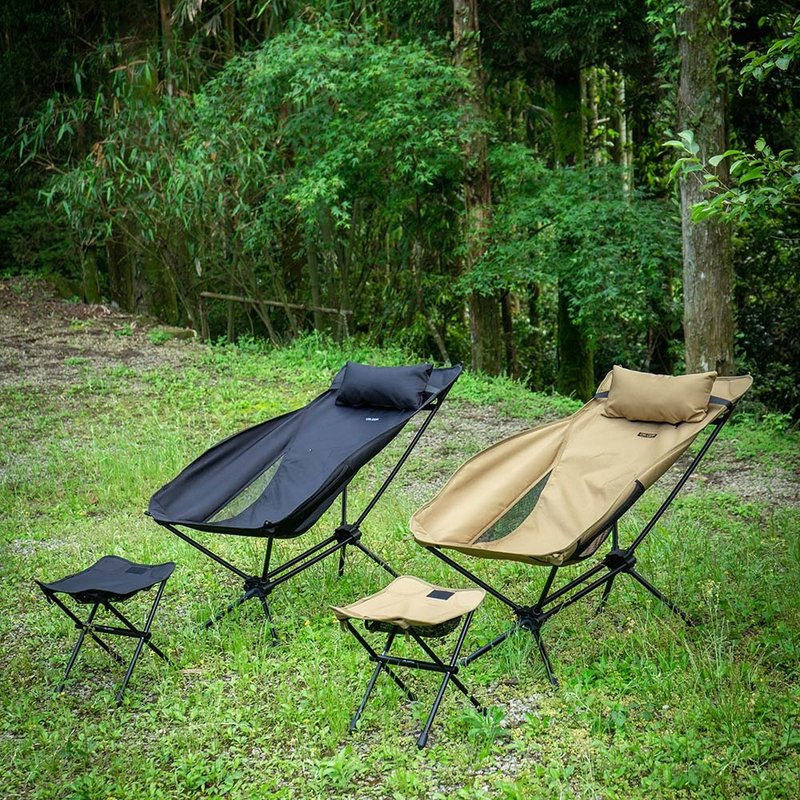 【OWL CAMP】觀星椅 (含凳子) - 素色 (共2色) - 露營用品 - 尼龍 多色