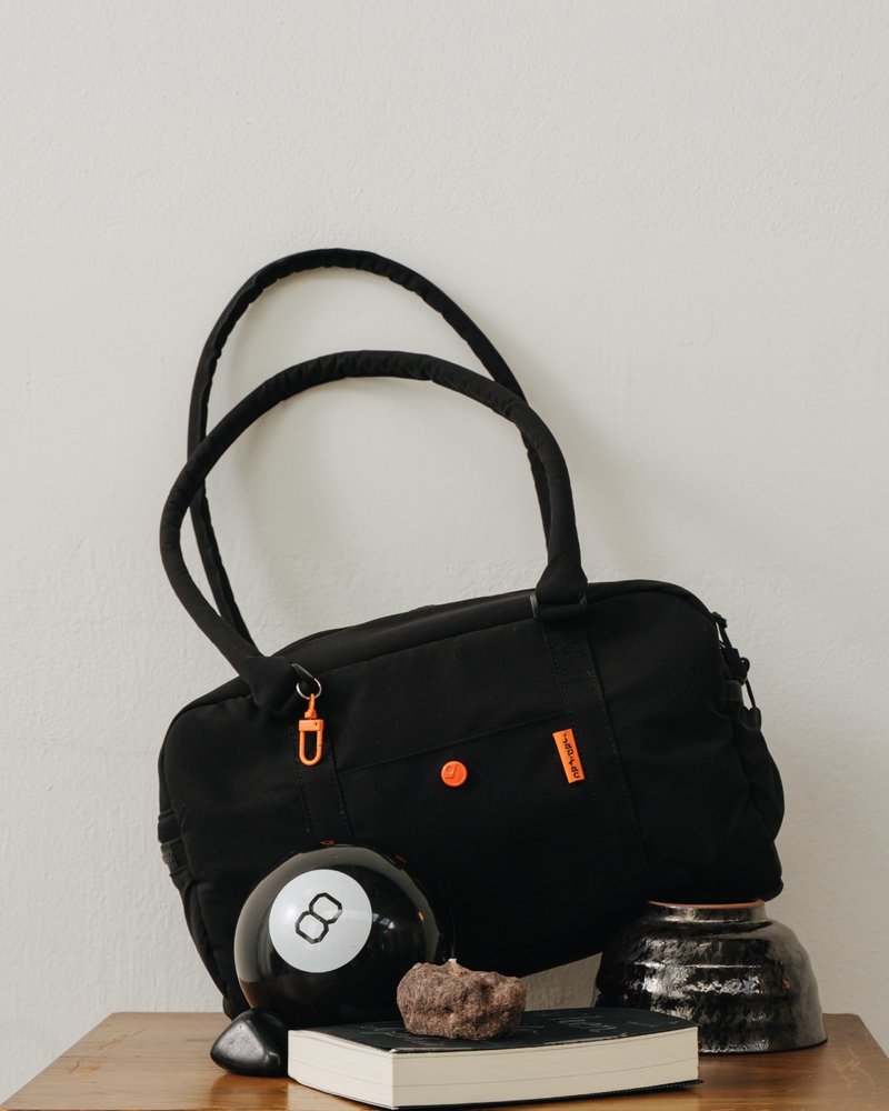 japfac CUBE Bag : BLACK - 側背包/斜背包 - 尼龍 黑色