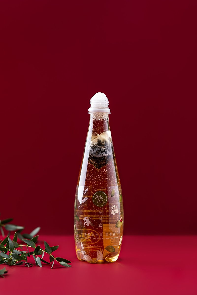 Aria Cold Extracted Bubble Tea-Sijichun Sparkling Tea 475ml/24 Bottles - Tea - Plastic Green