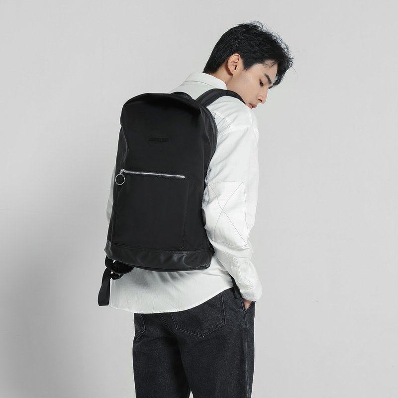 超輕防水 Cordura布料 背包 電腦包 書包 男生 簡約 - Logic 黑色 - 後背包/背包/書包 - 防水材質 黑色