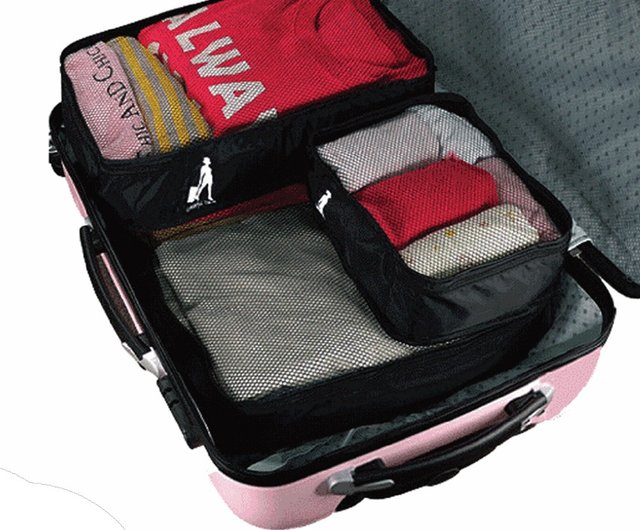 Suitcase clothing storage bag - medium building block stacking