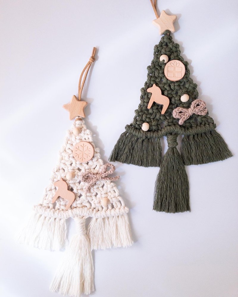 Christmas tapestry mini - ตกแต่งผนัง - ผ้าฝ้าย/ผ้าลินิน ขาว