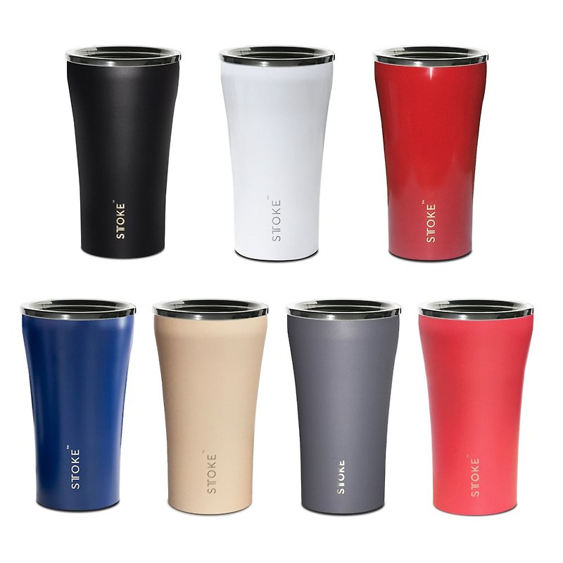 STTOKE 12oz(360ml) High-quality ceramic tumbler (7 colors) - Mugs - Stainless Steel Red