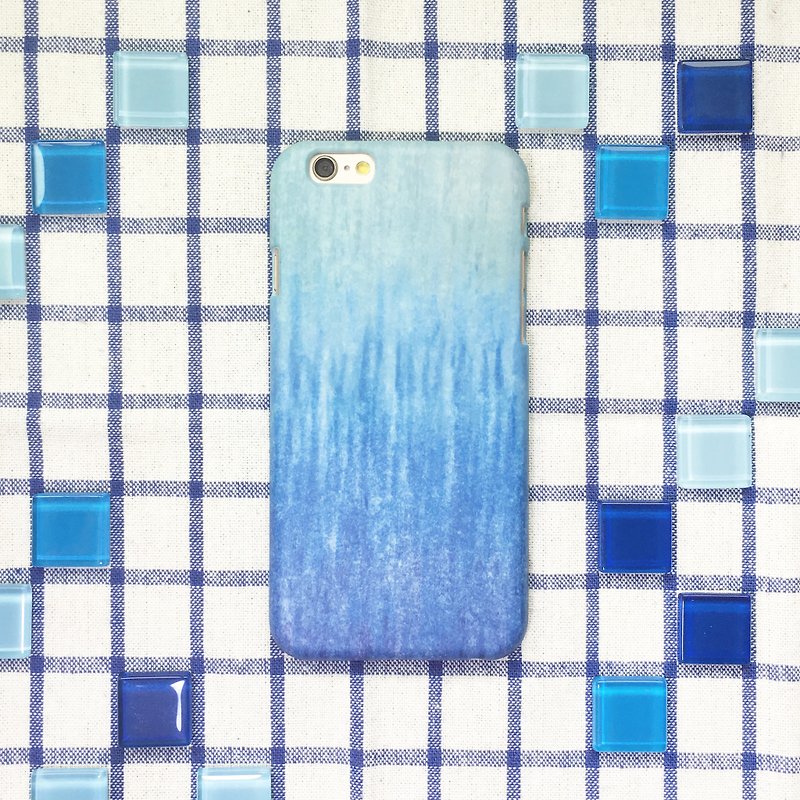 雨幕-手機殼 硬殼 iphone samsung sony htc zenfone oppo LG - 手機殼/手機套 - 塑膠 藍色