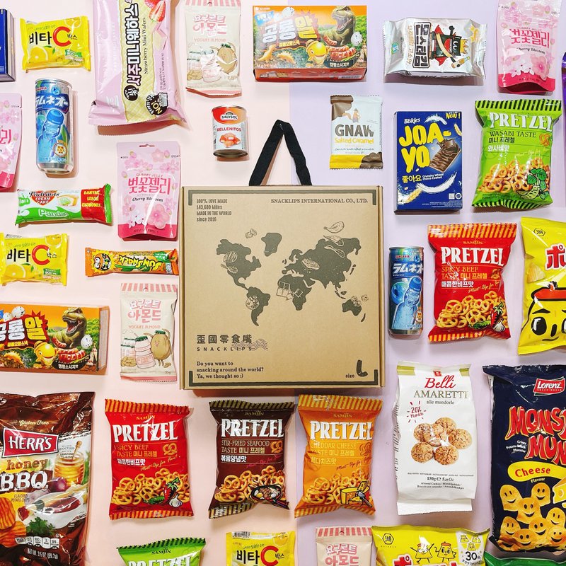 歪國零食嘴 明星商品零食組合 環遊世界7國號 - 零食/點心 - 新鮮食材 紅色