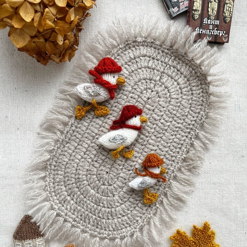 Archie the seagull. Miniature knitting pattern. English and Russian PDF. - 手工藝教學/工具書 - 其他材質 