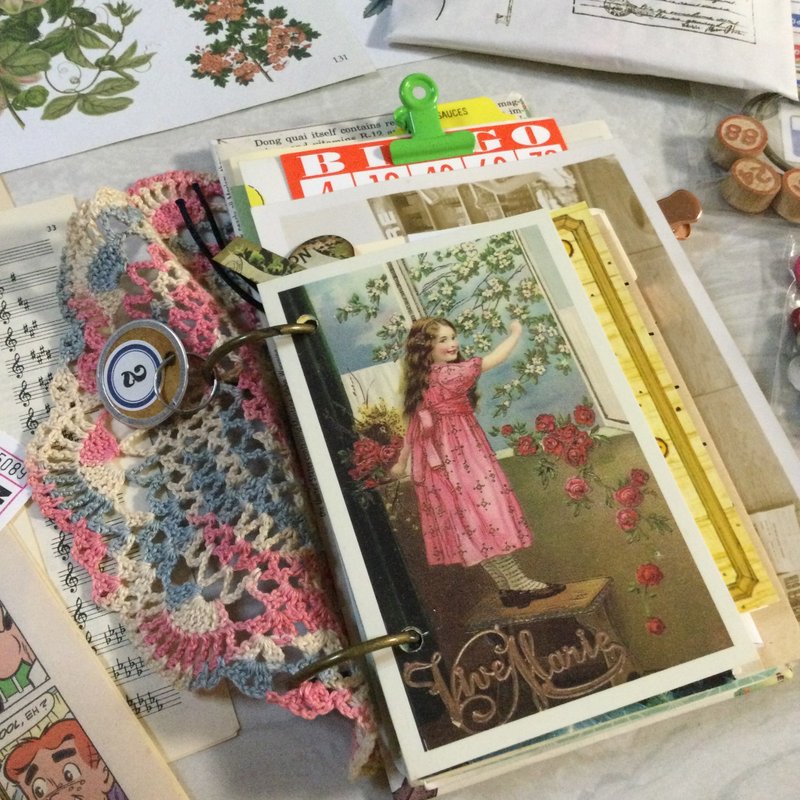 The vintage lady junk journal- 02 - สมุดบันทึก/สมุดปฏิทิน - กระดาษ 