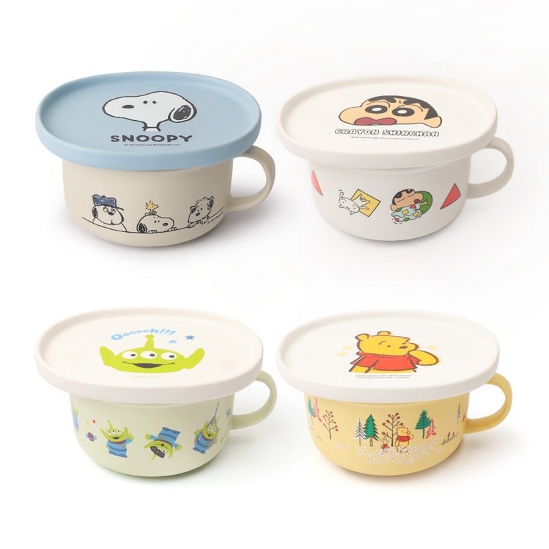 Ceramic bowl and plate set-Crayon Shin-chan Winnie the Pooh Snoopy Disney Peanuts - Bowls - Other Materials Multicolor