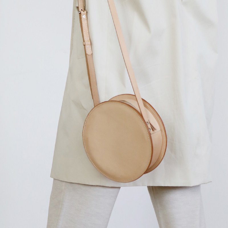 JOYDIVISION 月神 LUNA 圆形简约小圆包 真皮单肩斜跨包 - Messenger Bags & Sling Bags - Genuine Leather 