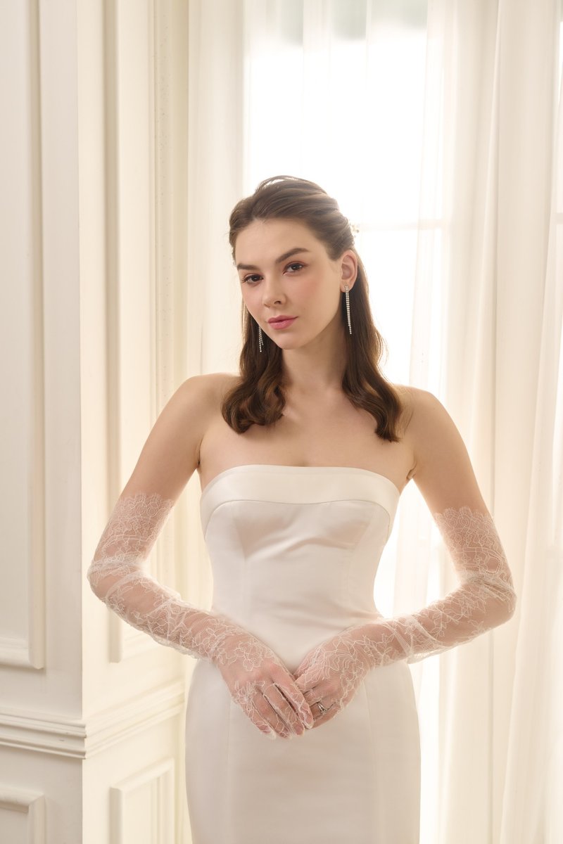 Ina 長手套 - 手套 - 其他材質 白色