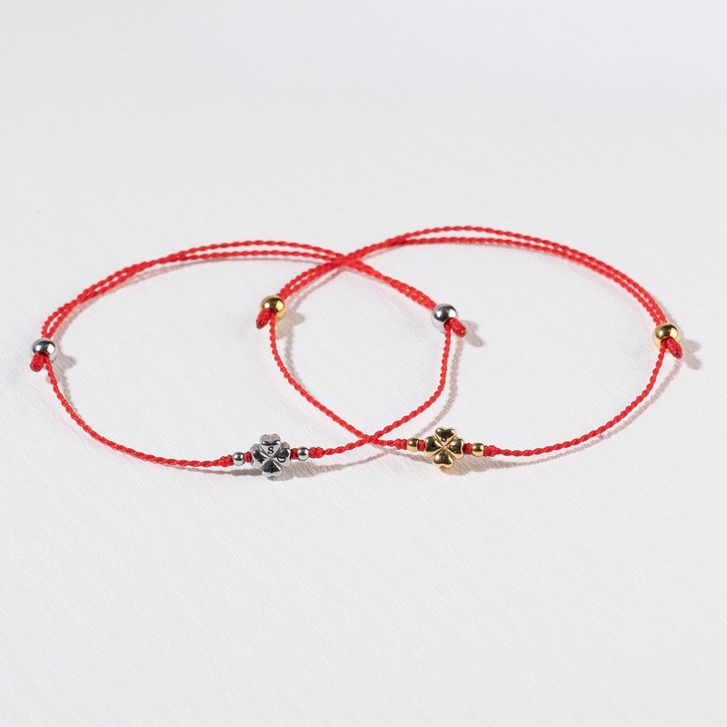 幸運蠟線腳環 D25004 - 手鍊/手環 - 其他材質 紅色
