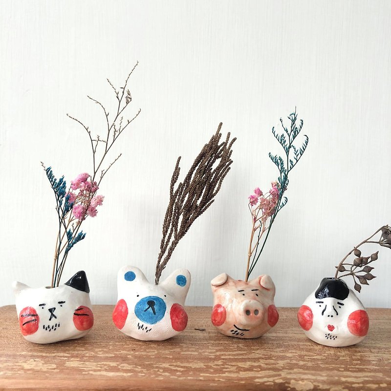 Little Things of Life-Non-plucking Planet | Mini Vase / Incense Holder - Plants - Porcelain White