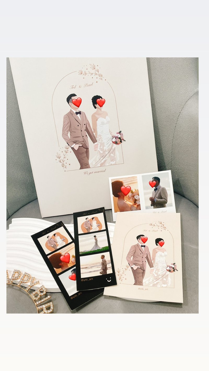結婚證書 結婚書約 戶政登記結論 客製化 似顏繪 書約夾 婚禮 - 結婚書約 - 紙 多色