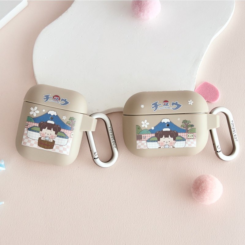 啾啾妹阿嘶 泡溫泉強悍防摔AirPods保護套 - AirPods/耳機保護套 - 塑膠 多色