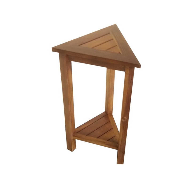 【吉迪市100%全柚木家具】RPNA016 柚木三角桌 邊几 桌子 和式桌 - 層架/置物架/置物籃 - 木頭 咖啡色