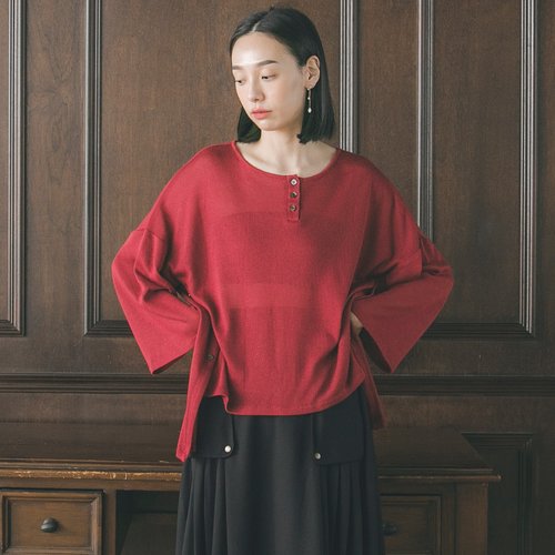 Belong_Attribution Double Slit Top_9AF005_Red