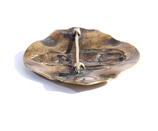 Vintage Billiken brass brooch - Shop panic-art-market Earrings 