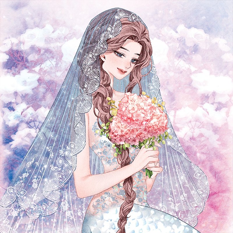 Flower Mermaid_Hydrangea (9Color) - สติกเกอร์ - กระดาษ สีใส
