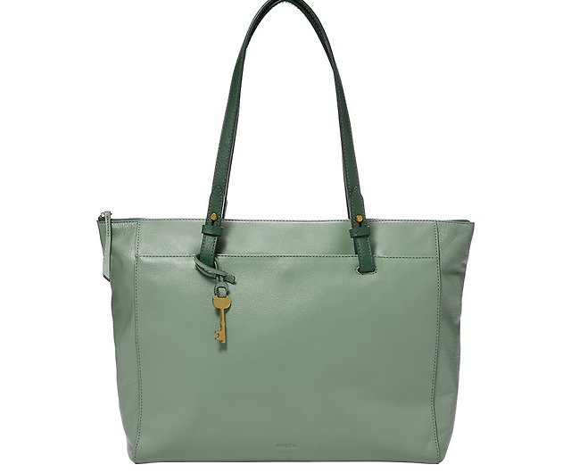 FOSSIL Rachel Leather Zip Tote Bag-Sage Green ZB7507343 - Shop