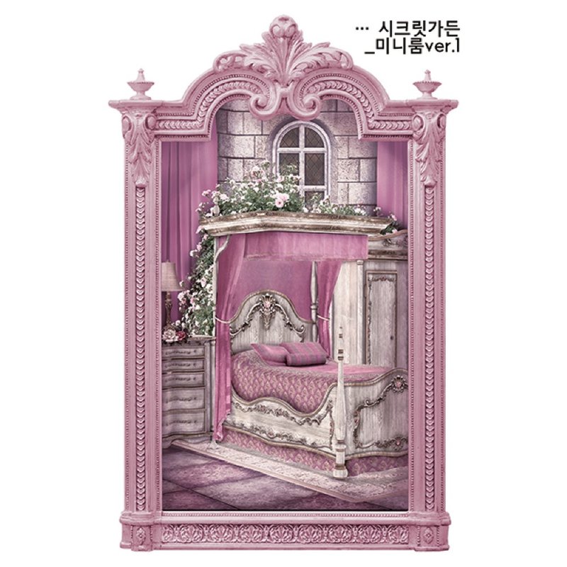 8 types - Secret Garden Mini (honne market) blackraccoon - 貼紙 - 紙 多色