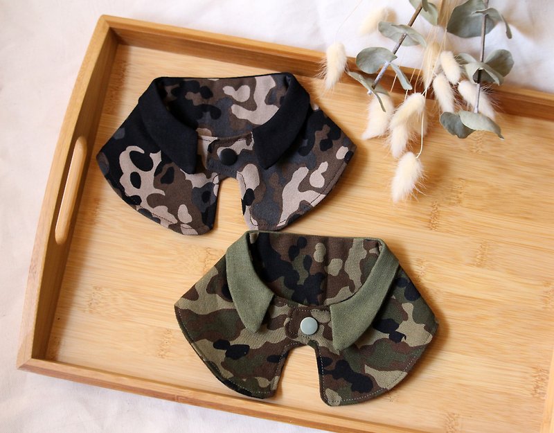 Pet Scarf | Pet Shawl | Handsome Little Military Uniform - Clothing & Accessories - Cotton & Hemp Green