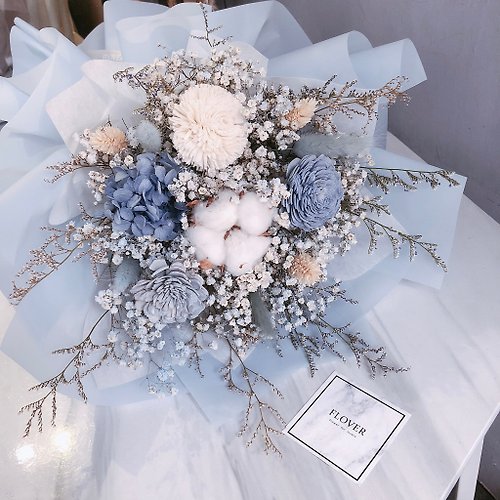 Light blue dry bouquet - Shop flover Dried Flowers & Bouquets