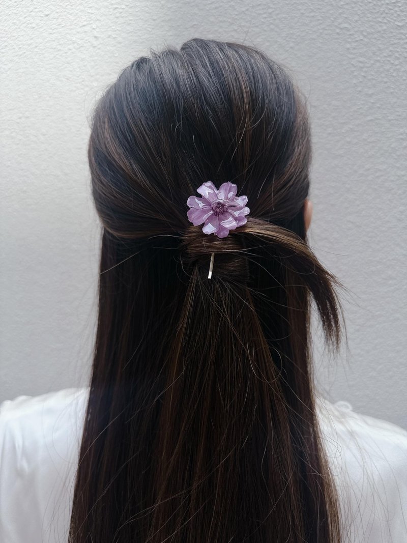 Flower Hair pin - Hair Accessories - Plants & Flowers Purple