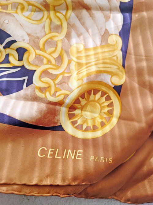 楽天市場】セリーヌ CELINE スカーフ チェーン 太陽 レッド 赤