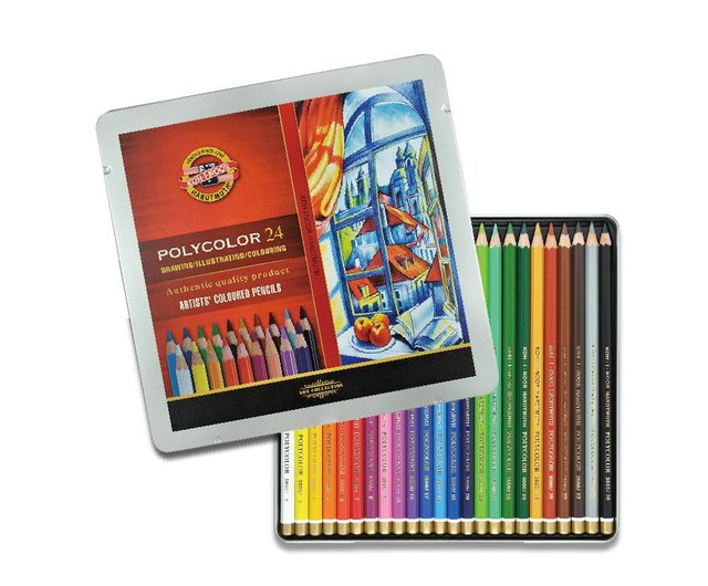 Koh-I-Noor : Polycolor : Artist Colored Pencils 3824 : Set Of 24